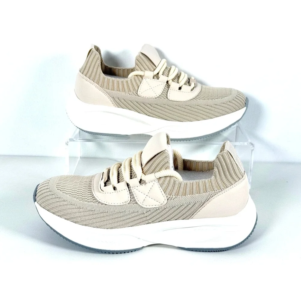 Outwoods Stride1 Cream Lace-Up Fashion Sneakers New Sz 8 M
